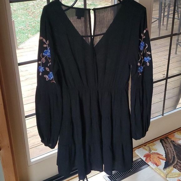 Other Blue Rain (Franchesca) Embroidered Long Slv Accented Black L Size M / US 6-8 / IT 42-44 - 5 Thumbnail