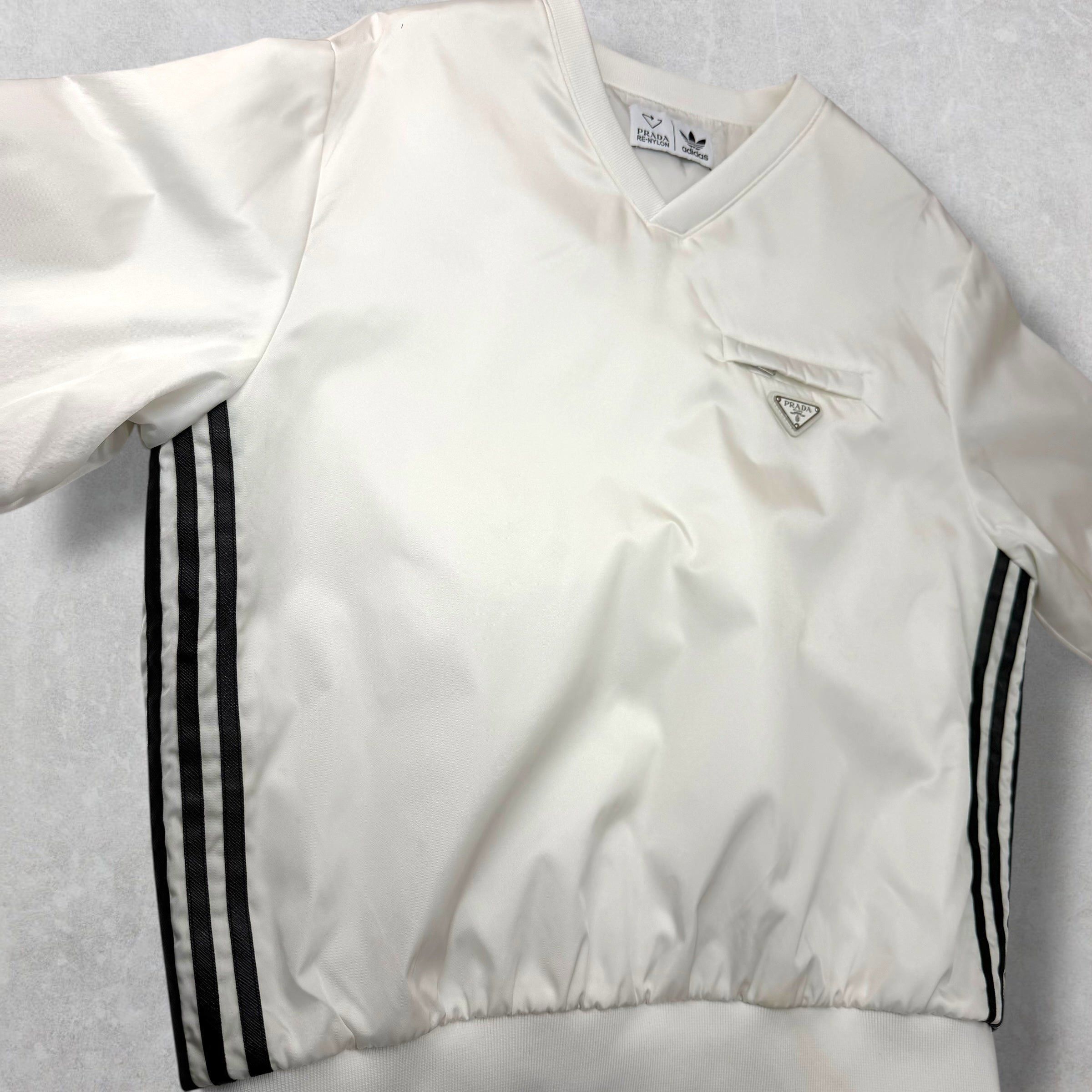 Prada Prada Adidas Re-Nylon White Sweatshirt L Size US L / EU 52-54 / 3 - 4 Thumbnail