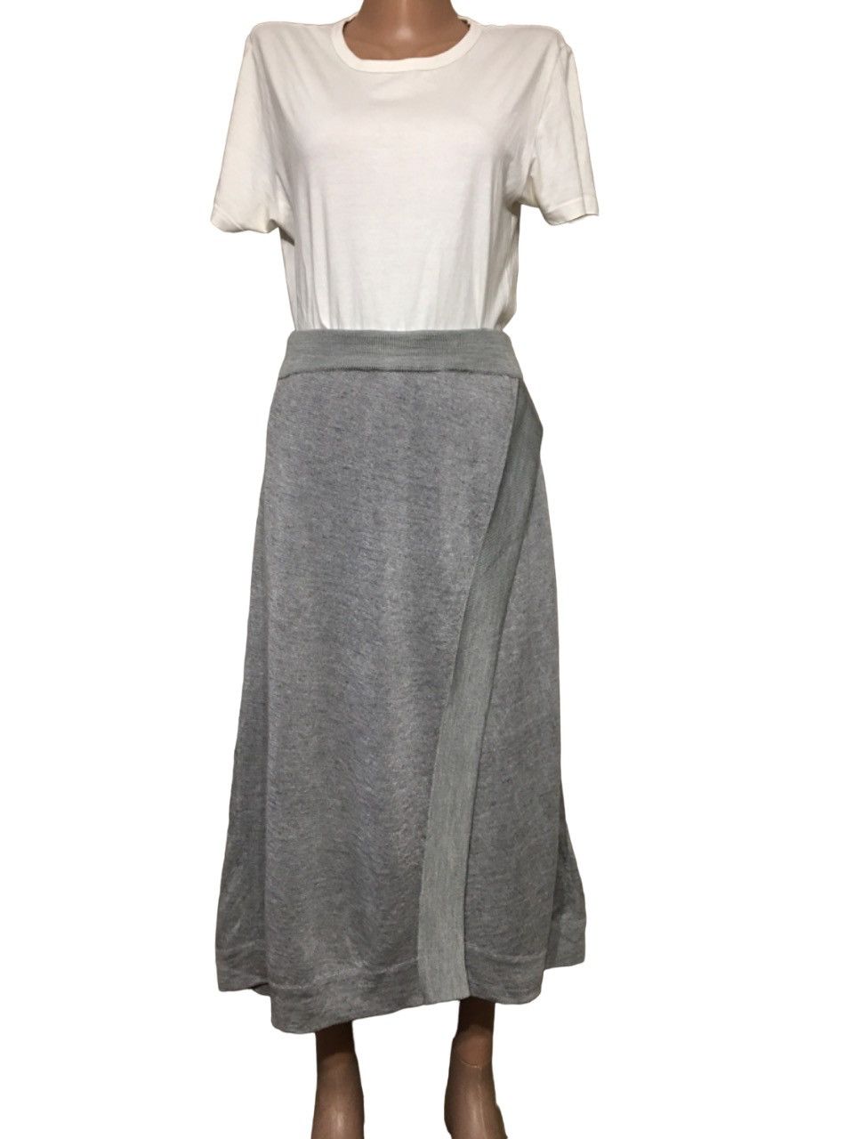 Bamford BAMFORD England Linen Silk Grey Maxi Skirt Size L Size 30" / US 8 / IT 44 - 2 Thumbnail