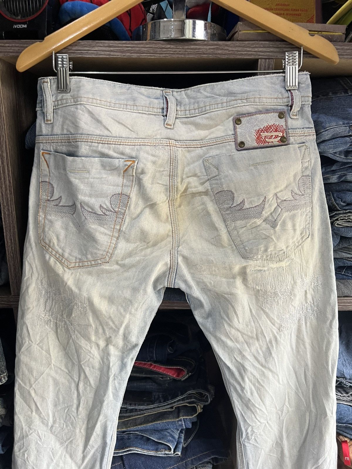Diesel 🔥Vintage Diesel Industry Made in Italy Distressed Denim Size US 31 - 13 Thumbnail