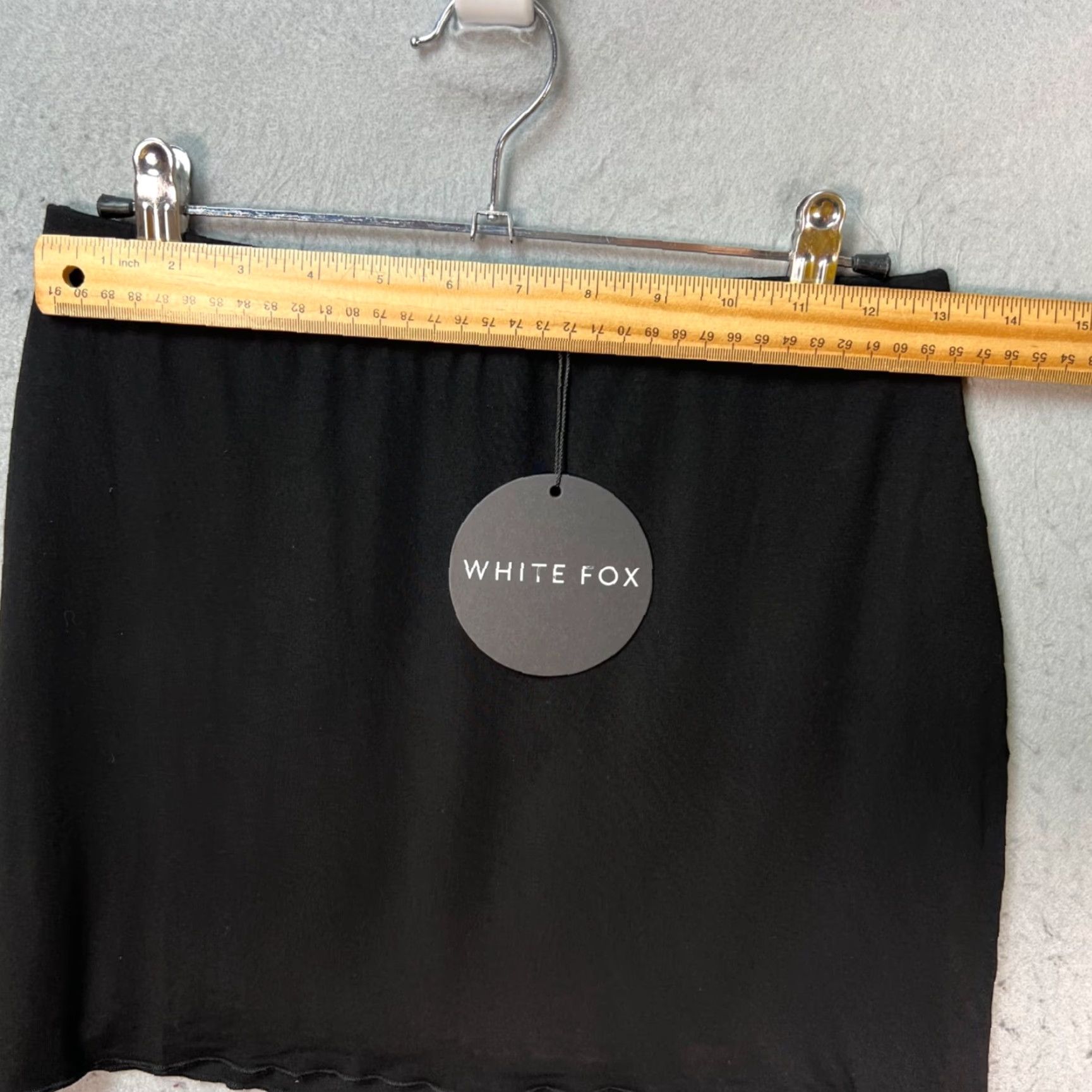 Vintage White Fox Skirt Womens Small Black Modal Mini Lettuce Hem Size 28" / US 6 / IT 42 - 6 Thumbnail