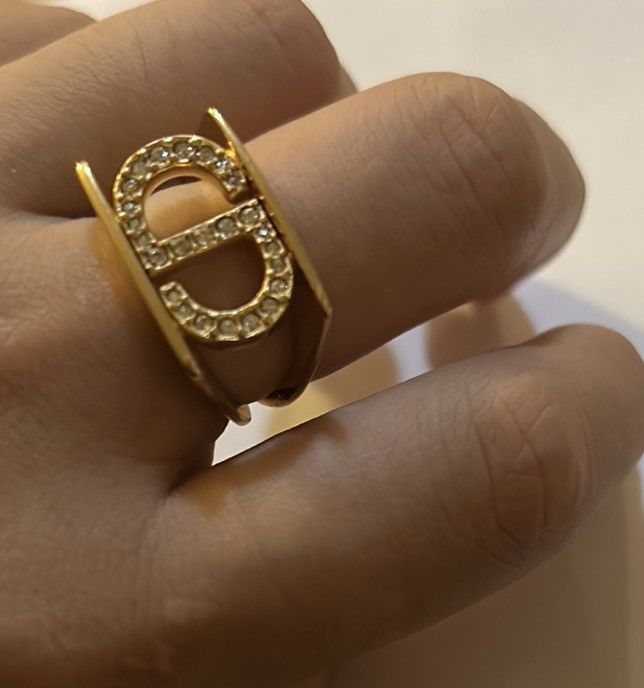 Dior Dior 30 MONTAIGNE RING Gold-Finish Metal Silver-Tone Crystal Size ONE SIZE - 10 Thumbnail