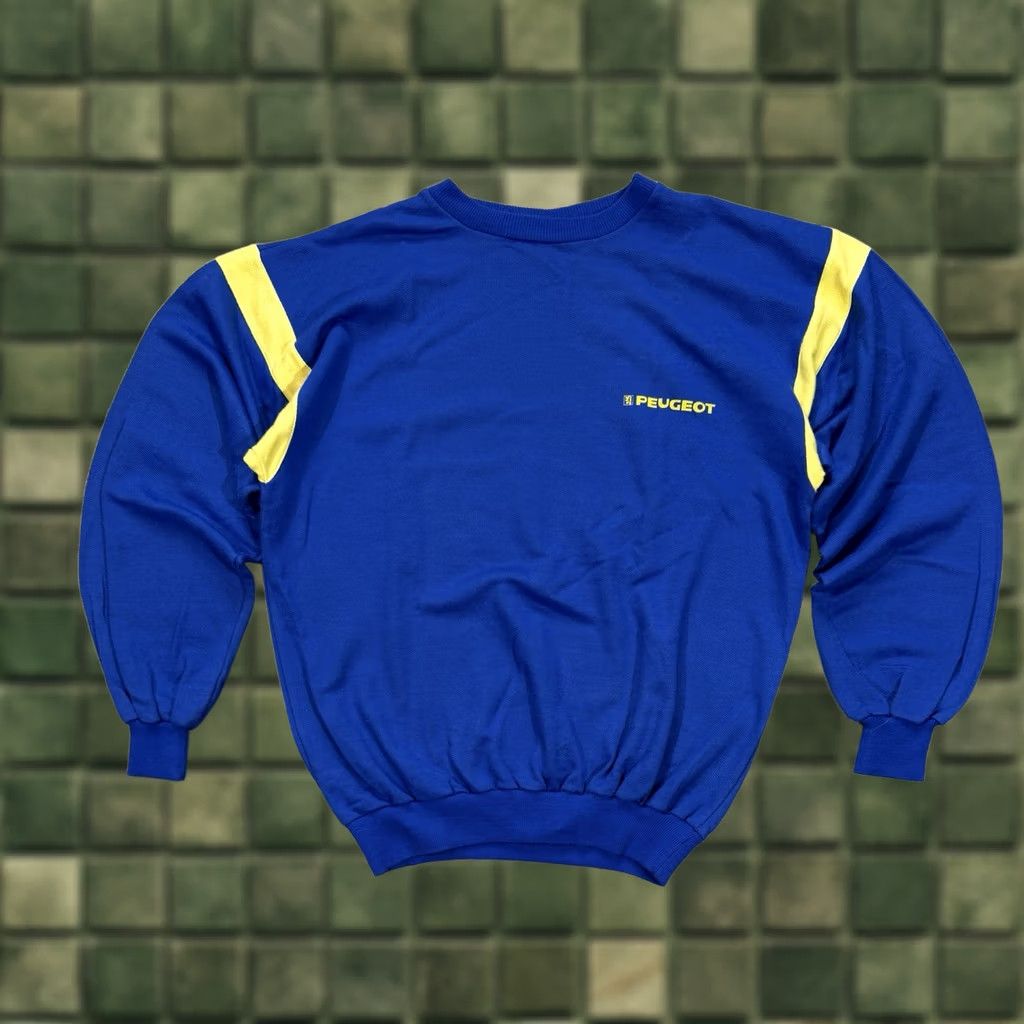 Vintage VINTAGE PEUGEOT Sweatshirt Crewneck Pullover Men XL Blue 1990s Size US XL / EU 56 / 4 - 1 Thumbnail