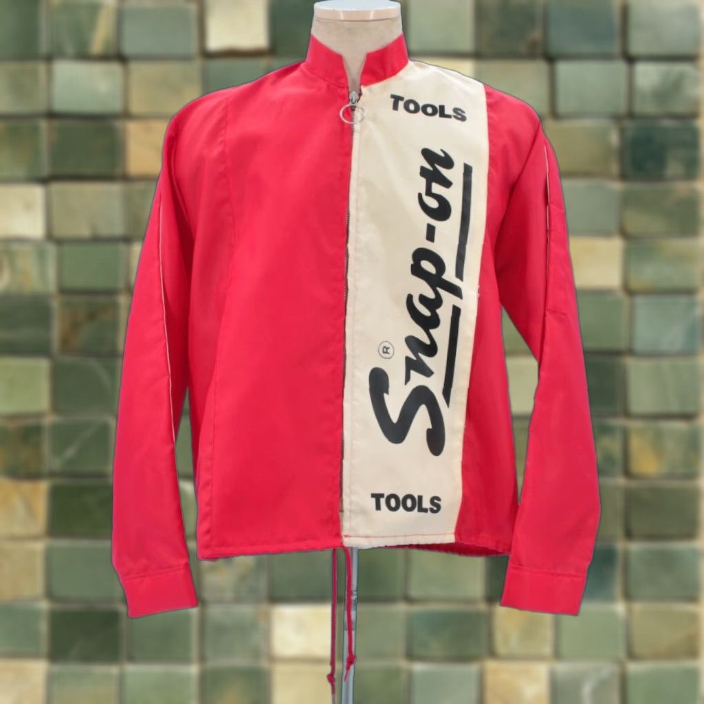 Vintage Men's Snap-On Tools VTG 60s 70s Red Nylon Racing Jacket Sz M 1960s 1970s Snap On Jacket Racing Red Nylon M Mens Size US M / EU 48-50 / 2 - 1 Thumbnail