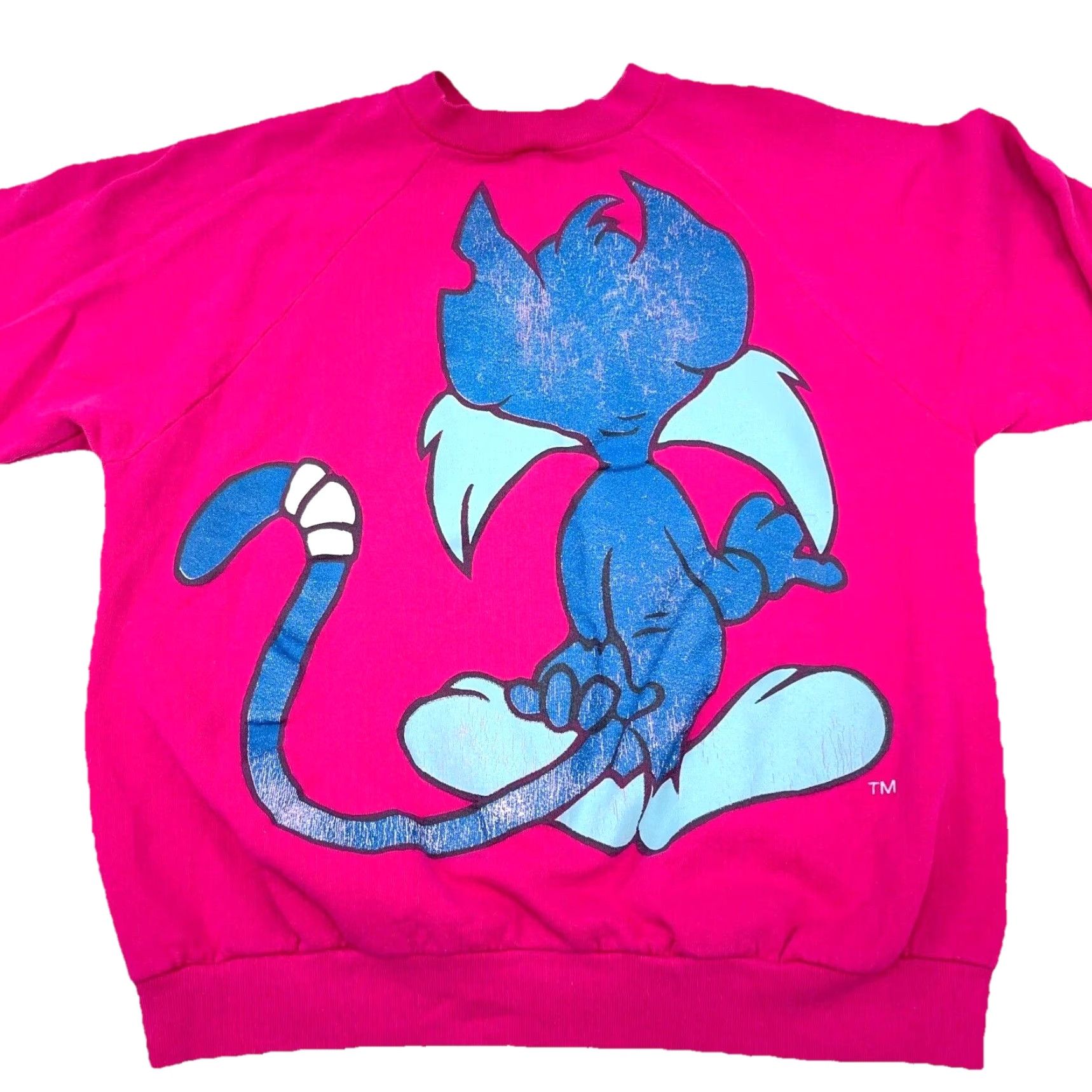 Vintage VINTAGE Warner Bros. Looney Tunes Sweatshirt Unisex Adults XL Pink Crew Neck Calamity Coyote AOP 90s Sweatshirt Size US XL / EU 56 / 4 - 2 Thumbnail