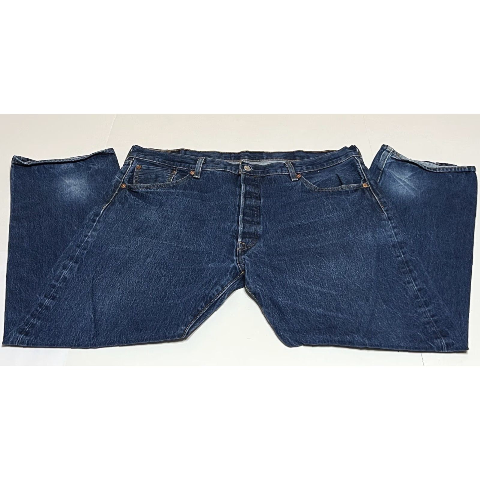 Levi's VINTAGE Levi's 501 Jeans Mens Regular Straight Distressed Blue Denim 42x32 42x29 Button Fly 501 Model Jeans Mens Size US 42 / EU 58 - 2 Thumbnail