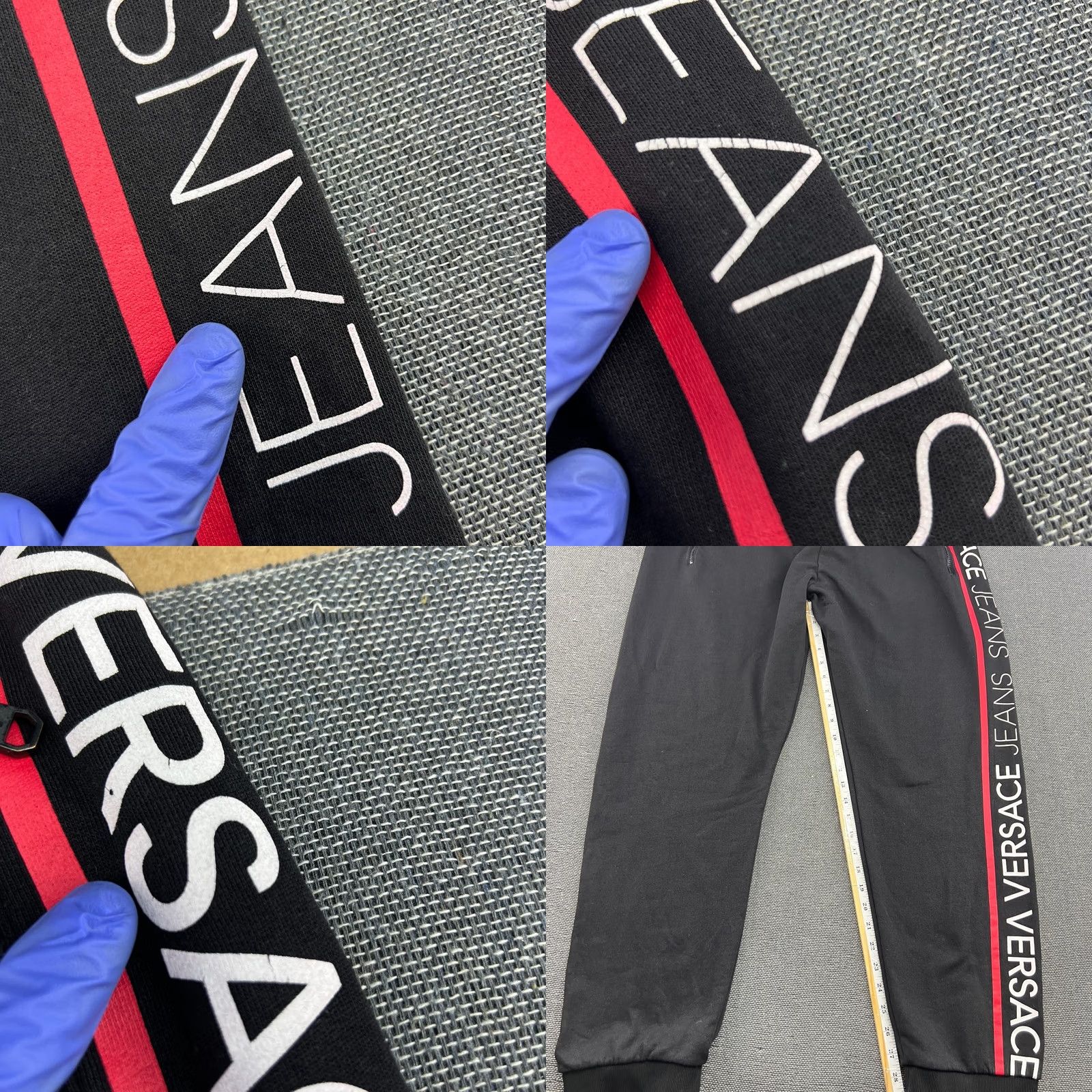 Versace Jeans Couture Versace Jeans Track Pants Mens 3XL Black Spellout Drawstrings Joggers Size US 39 - 8 Thumbnail