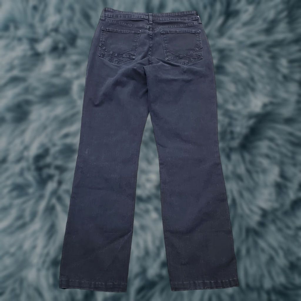 NYDJ NYDJ Marilyn Straight Jeans Womens 8 Blue Denim Double Stitch 5-Pocket Design Size 30" / US 8 / IT 44 - 1 Thumbnail
