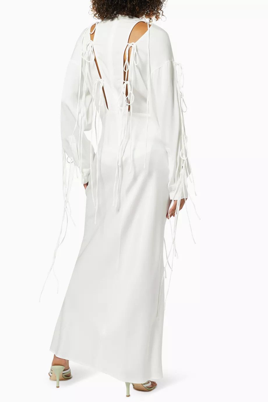 Christopher Esber o1mle1224 Vertical Multi Split Dress in White Size XS / US 0-2 / IT 36-38 - 3 Thumbnail