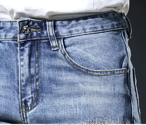 VIBE Embroidered Patchwork Denim Pants Size US 31 - 7 Thumbnail