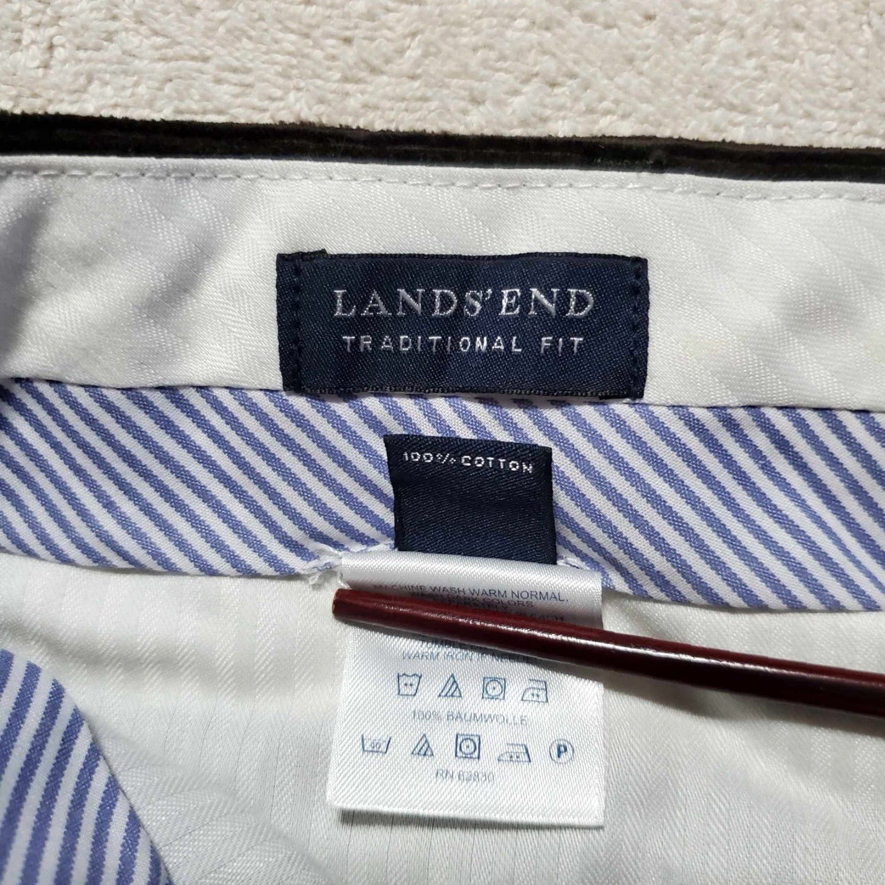 Lands' End VINTAGE Lands' End Pants Men 36x29 Corduroy Khaki Tan Classic Chino Straight Pockets Classic Fit Brown Mens Size US 36 / EU 52 - 2 Thumbnail