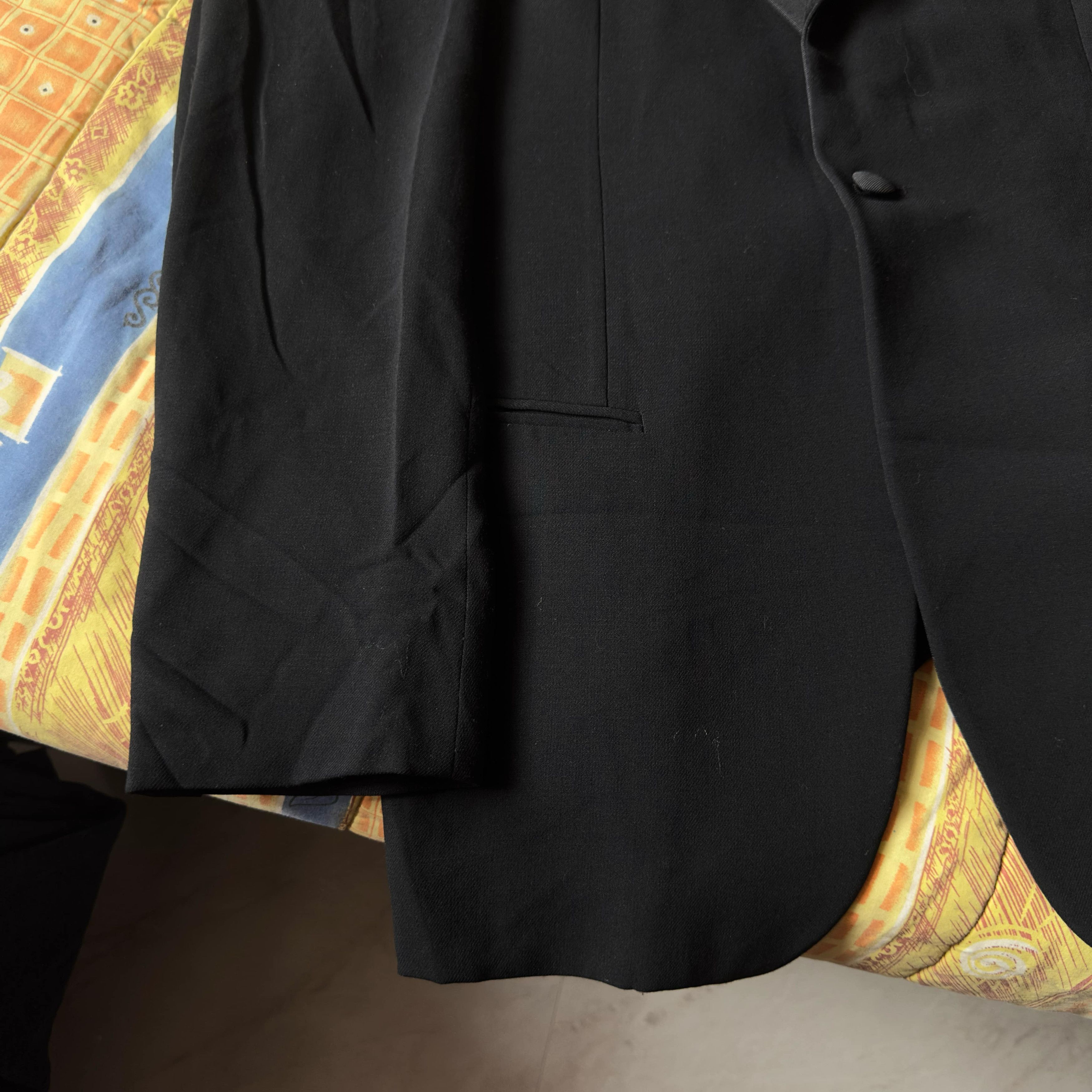 Giorgio Armani Giorgio Armani Classico Black Blazer Silk Wool Jacket Size 48R - 6 Thumbnail