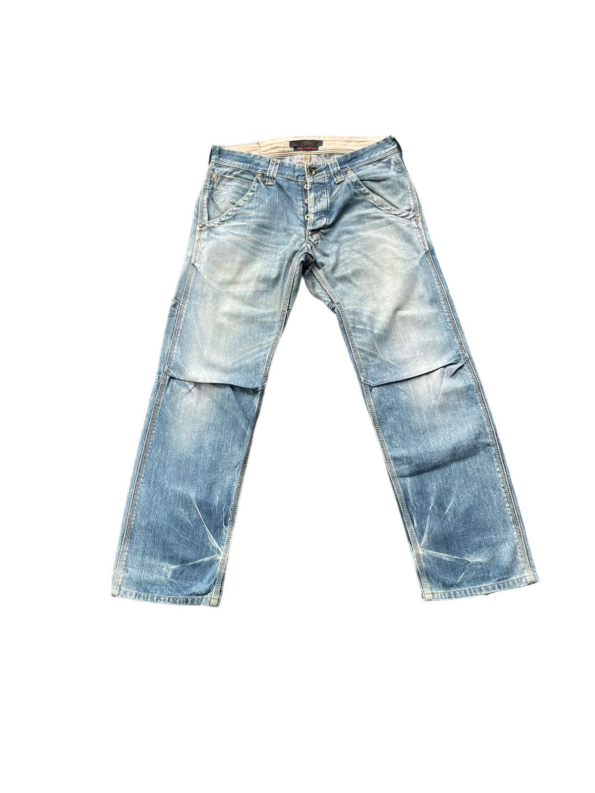 Japanese Brand × Vintage Vintage Blue Way Faded Denim Size US 33 - 1 Thumbnail