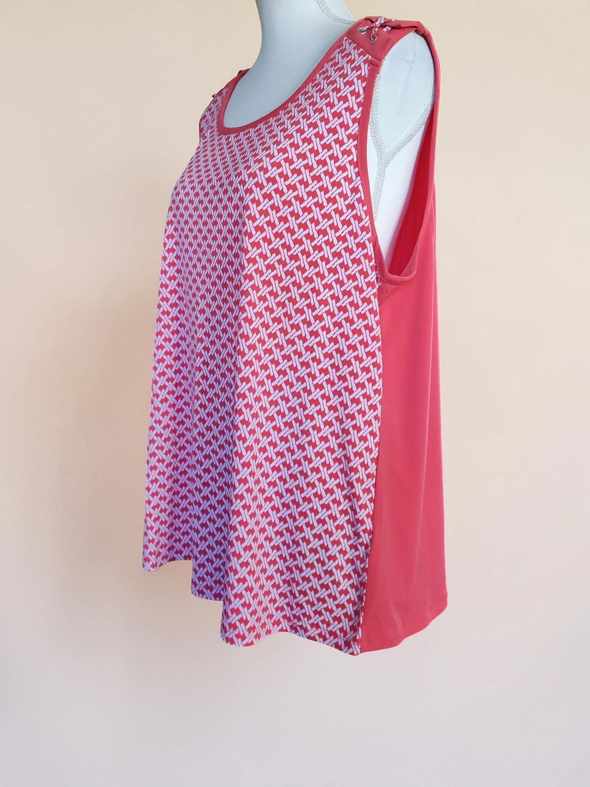 Other Susan Graver Sleeveless Blouse Size 1X Pink and Coral Size XL / US 12-14 / IT 48-50 - 4 Thumbnail