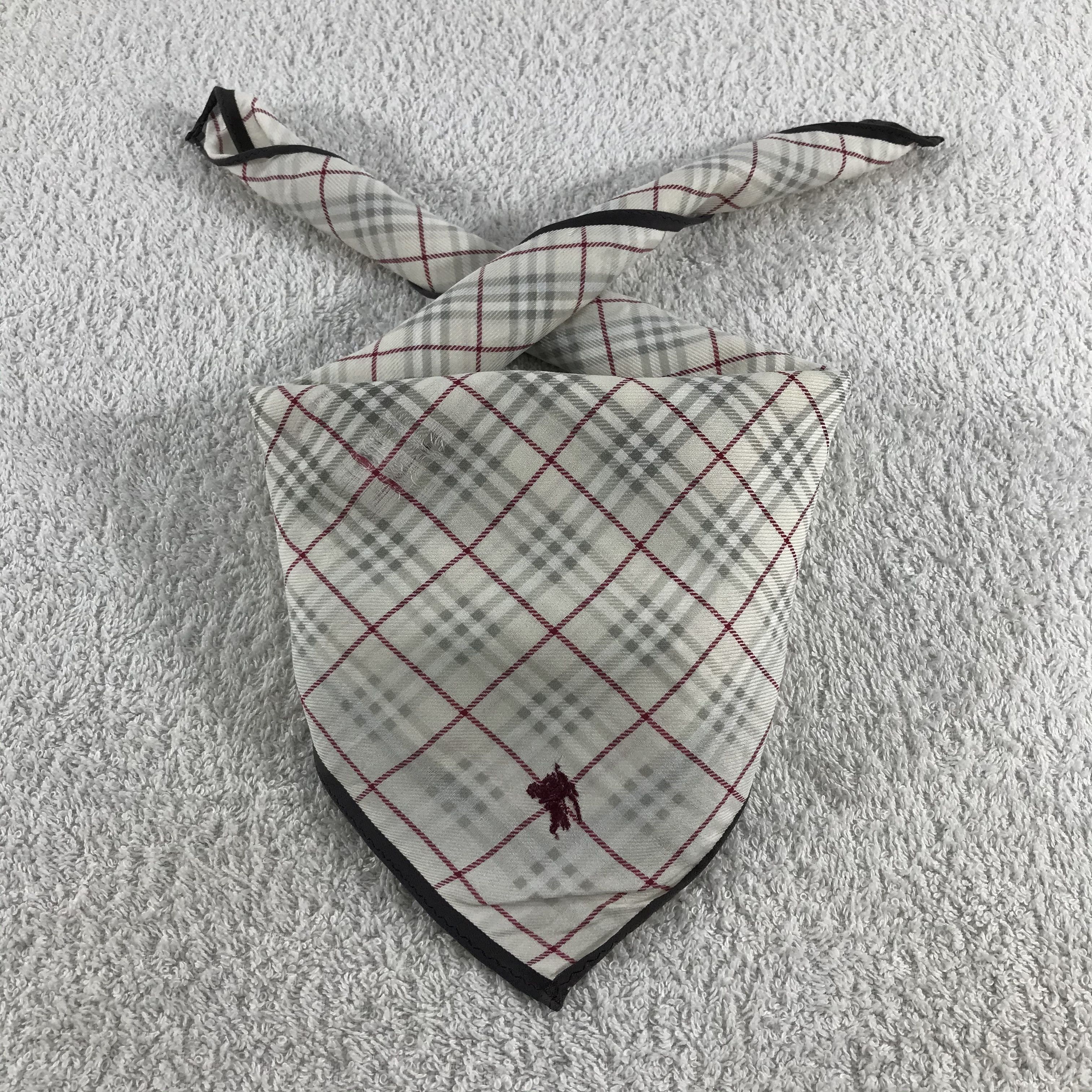 Burberry × Vintage Burberry Bandana / Handkerchief / Neckerchief - S063 Size ONE SIZE - 4 Thumbnail