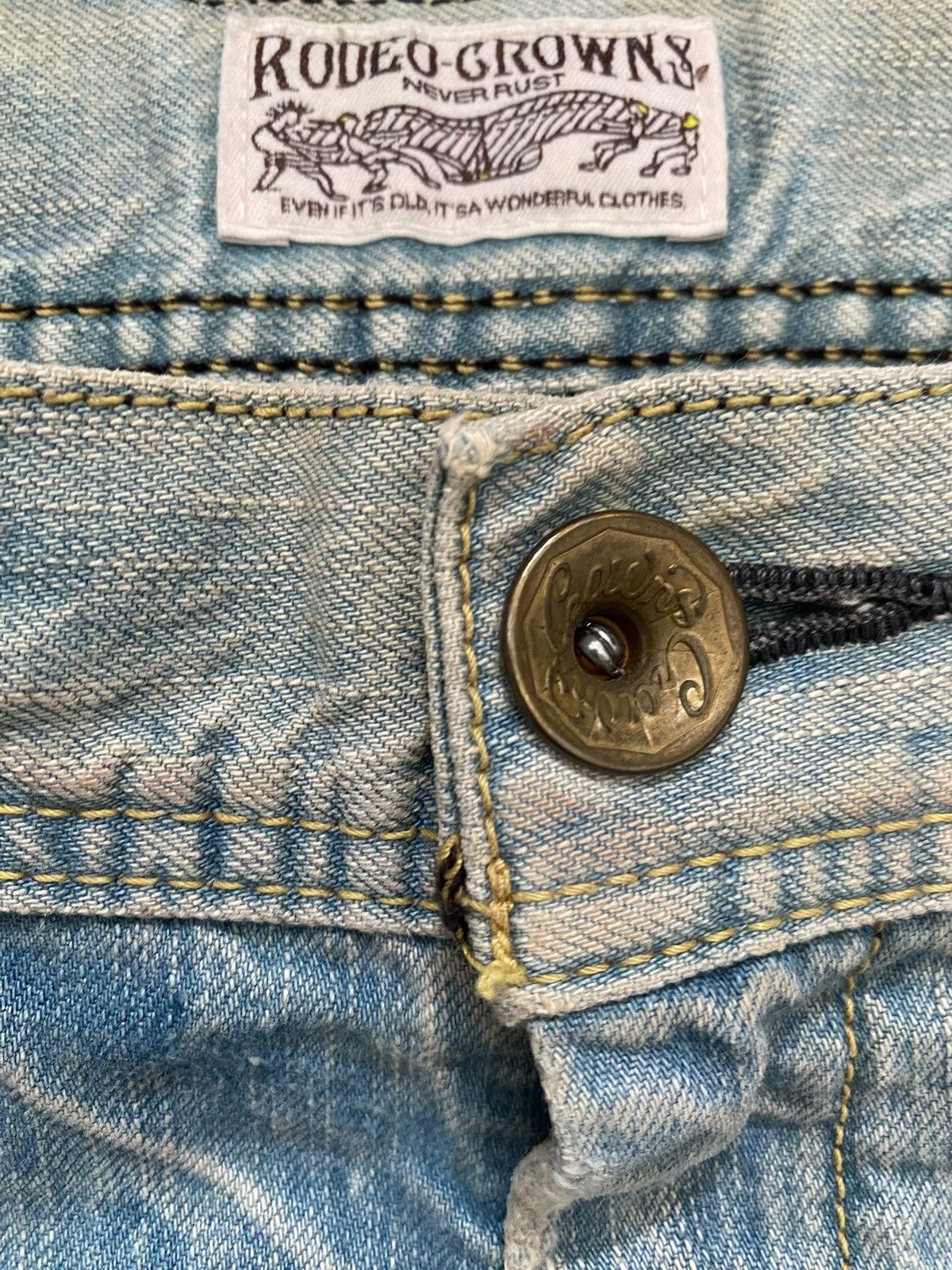 Japanese Brand Rodeo Crowns Printed American Flag Denim Size US 32 / EU 48 - 5 Thumbnail