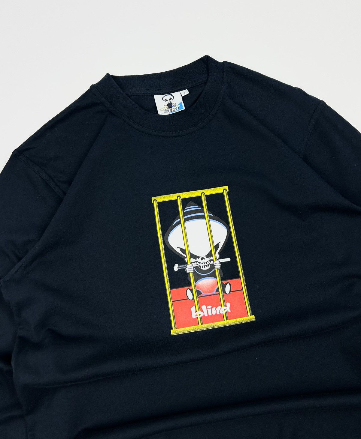 Blind Skateboards × JNCO × Vintage Vintage Blind Skateboards Reaper Long Sleeve 90s Y2k Size US L / EU 52-54 / 3 - 4 Thumbnail