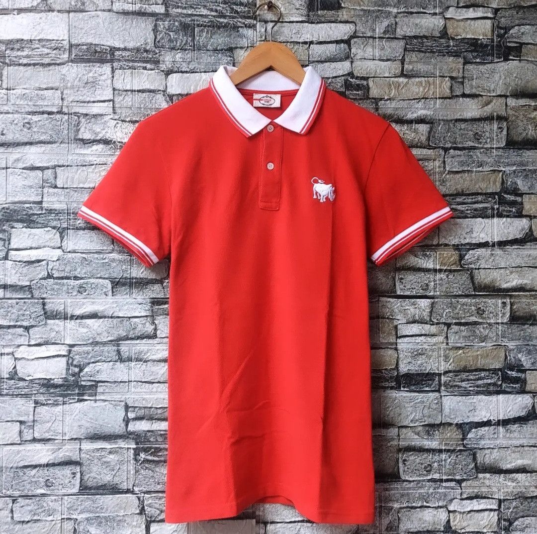 Prada Prada Rubber Logo Red Polo Shirt | Grailed