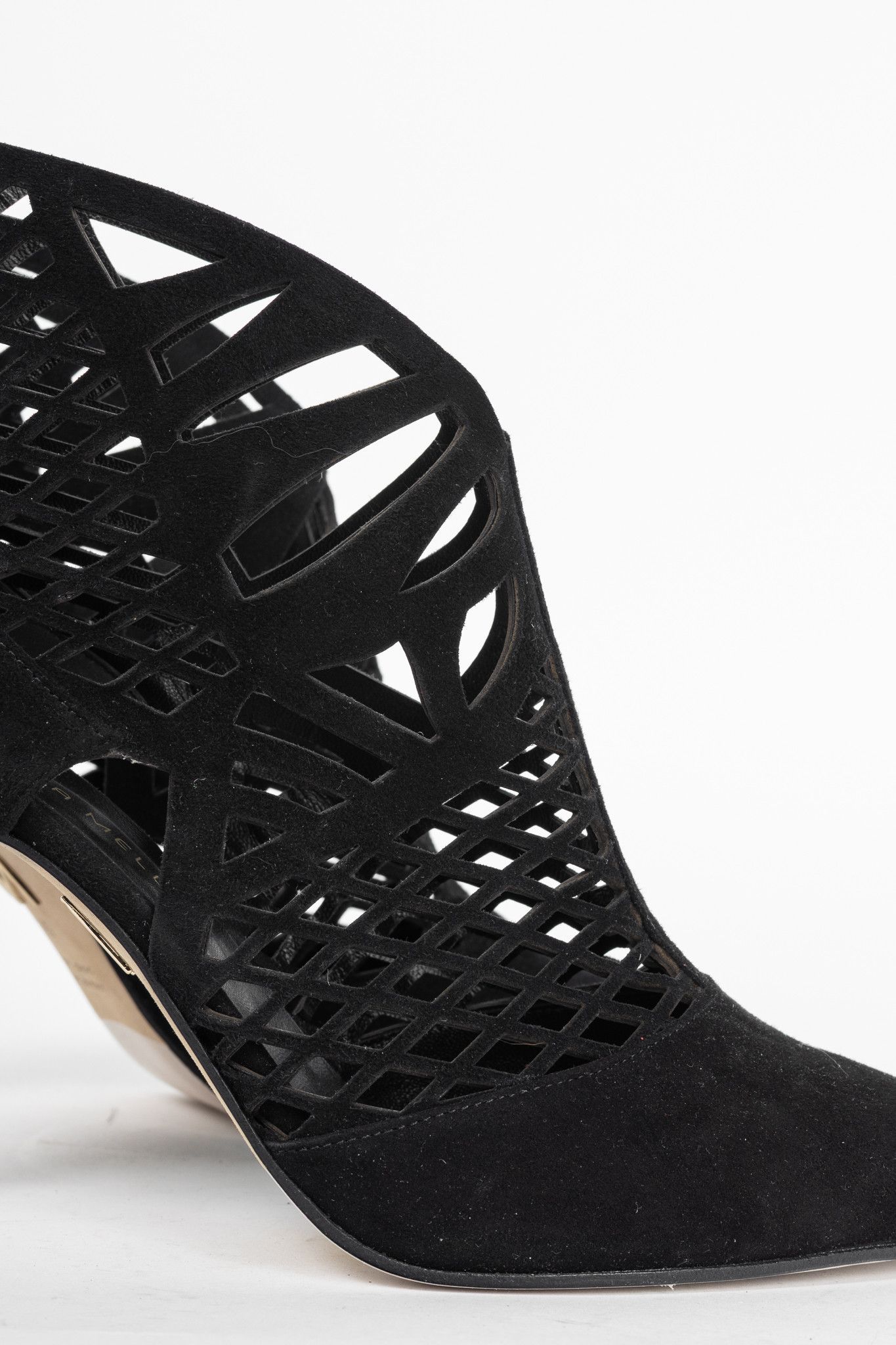 Tamara Mellon Tamara Mellon Femme Black Laser-Cut Suede Booties Size US 9.5 / IT 39.5 - 7 Thumbnail