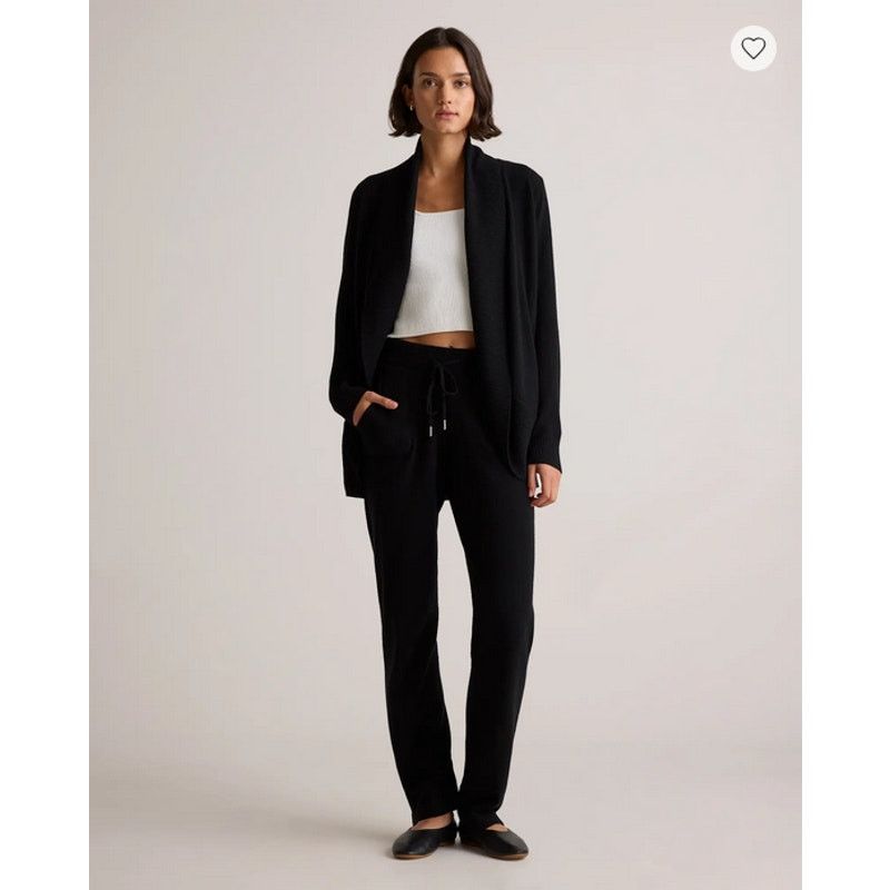 Quince Mongolian Cashmere Open Cardigan Black Size L Size L / US 10 / IT 46 - 6 Thumbnail