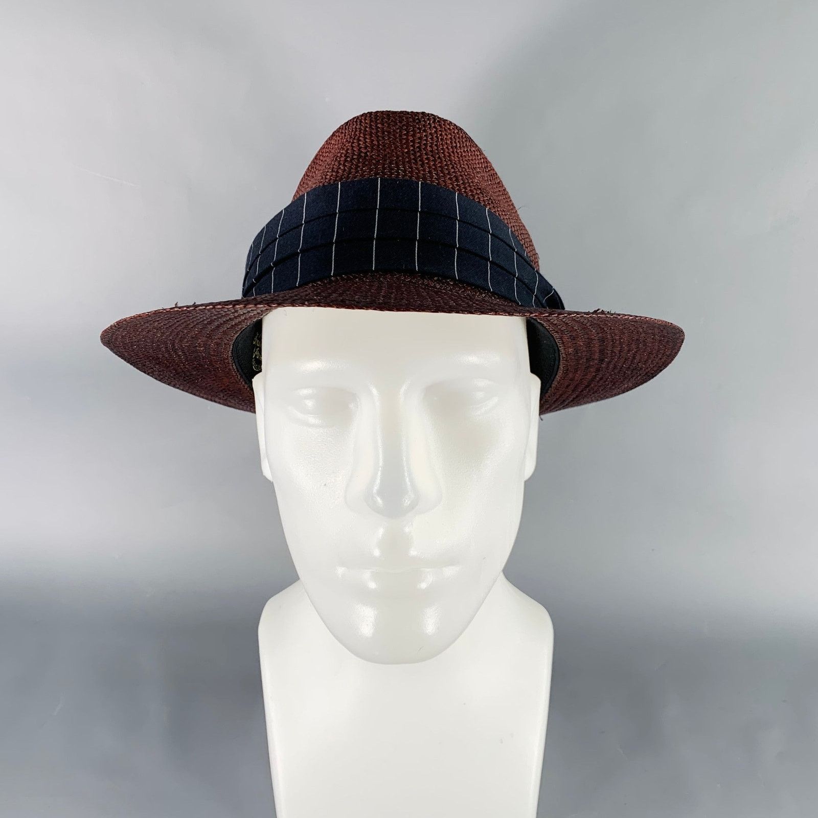 Adam Kimmel ADAM KIMMEL Size L Brown Woven Straw Panama Hat Size ONE SIZE - 2 Thumbnail