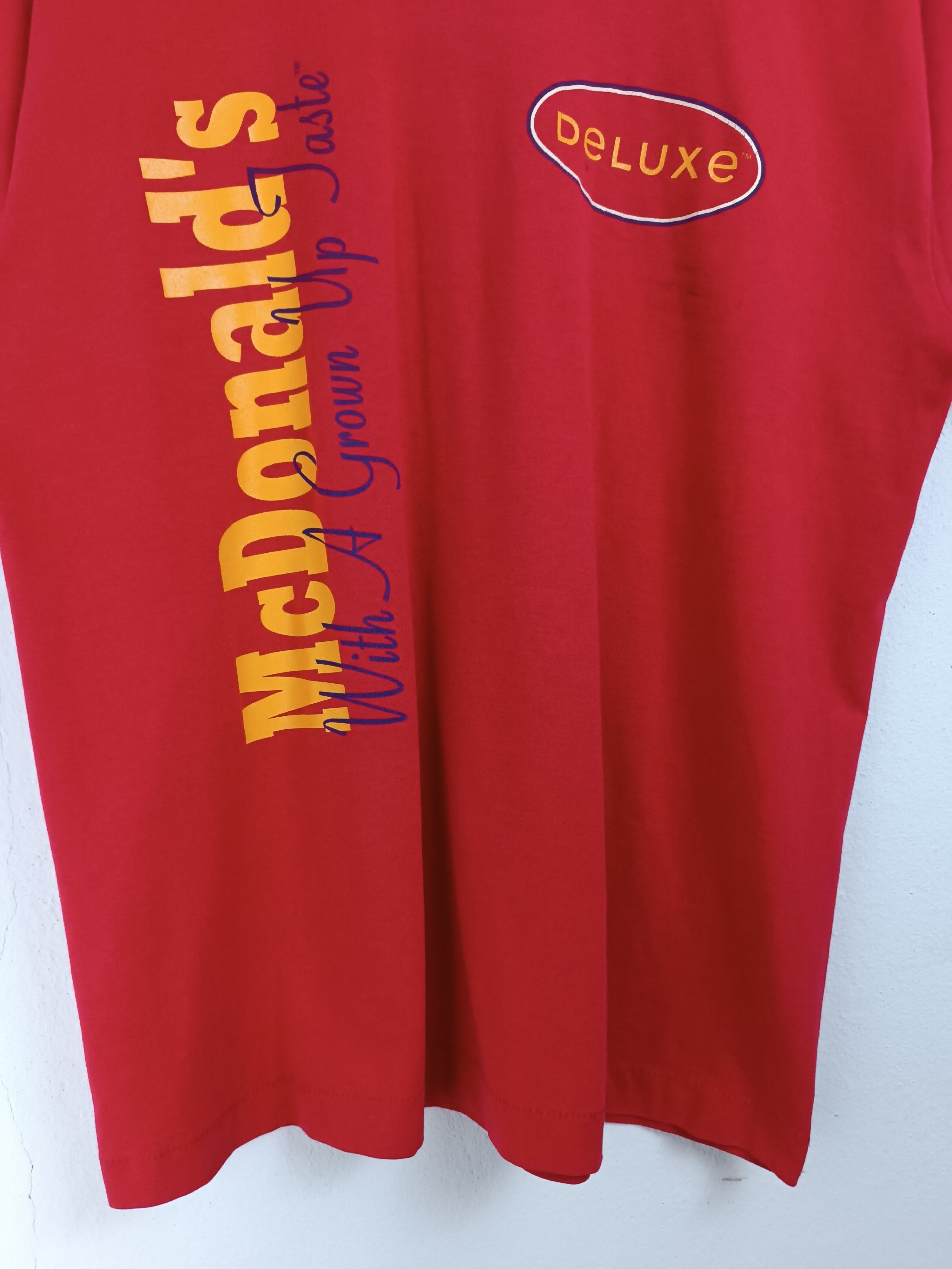 Vintage VINTAGE '94 MCDONALD'S DELUXE PROMO TEE MCD BURGER VERY RARE Size US L / EU 52-54 / 3 - 15 Thumbnail