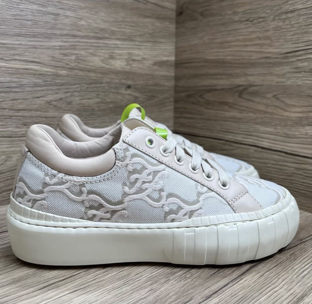 Fendi Fendi Force Beige & White Retro Sneakers J41 Size US 6 / IT 36 - 3 Thumbnail