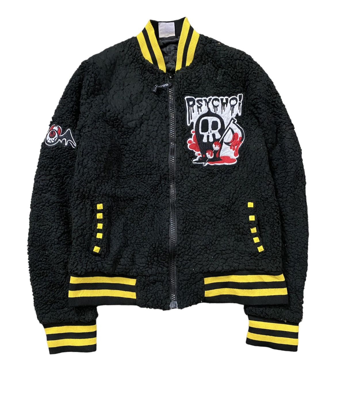 Image of Lovers Rock Vintage Super Lovers Japan Fleece Psycho Jacket in Black, Men's (Size XS)