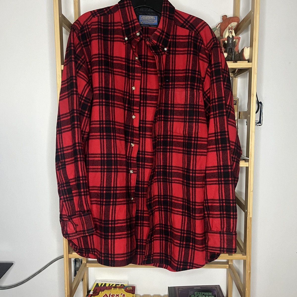 Pendleton Pendleton Wool Plaid Flannel Size Medium Red Black Size US M / EU 48-50 / 2 - 1 Thumbnail