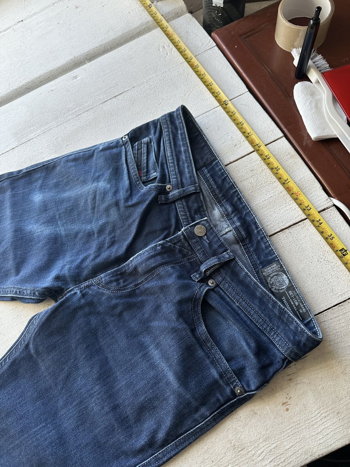 Diesel 🚨 RARE DIESEL MEN DENIM JEANS AVANT GARDE IFSIXWASNINE Y2K Size US 31 - 2 Thumbnail