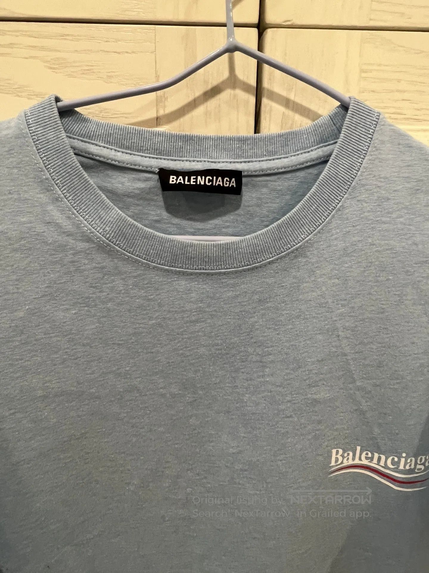 Balenciaga balenciaga gray short sleeve wave t. Size US XXS / EU 40 - 2 Thumbnail