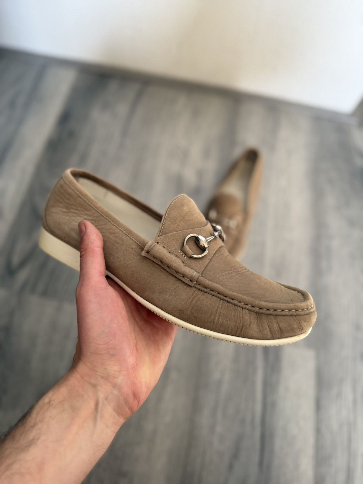 Gucci Gucci Horsebit Loafers in Beige Leather – Size 9.5 Size US 9.5 / EU 42-43 - 9 Thumbnail