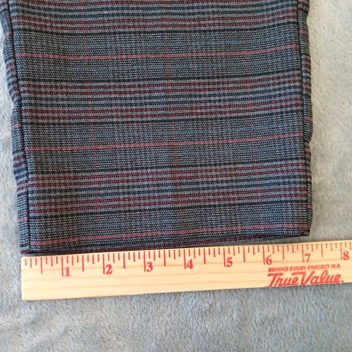 Vintage Briggs New York Dress Pants Womens Large Gray Pink Plaid Pull On Stretch 34x29 High Rise Size 36" / US 14 / IT 50 - 6 Thumbnail