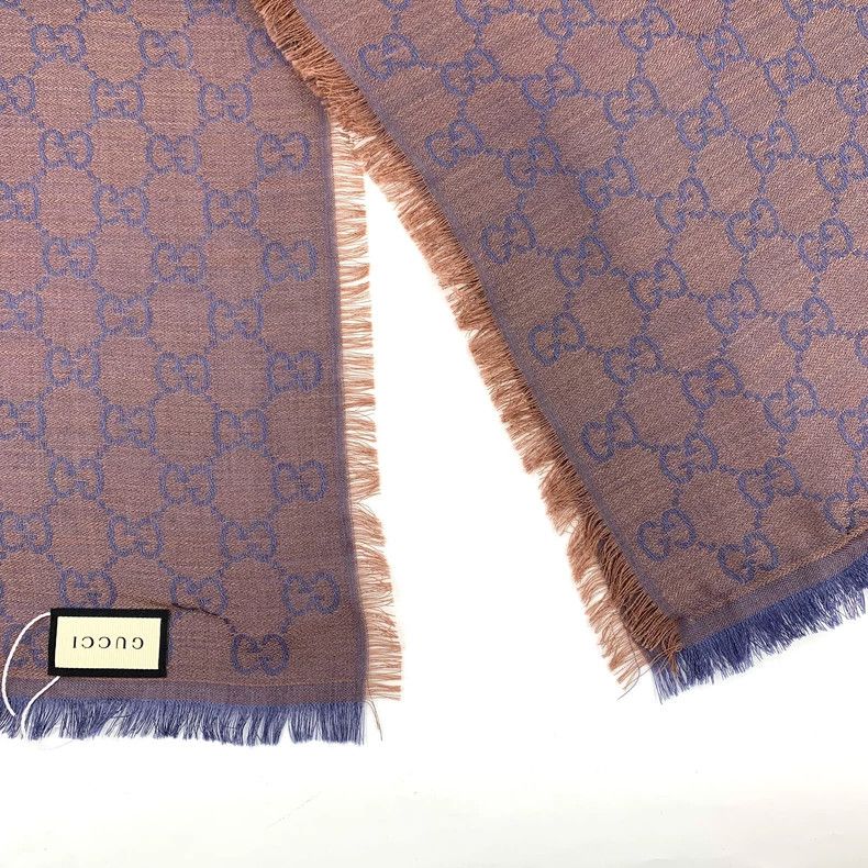 Gucci Gucci Color-matched logo jacquard full-print wool tassel s Size ONE SIZE - 4 Thumbnail