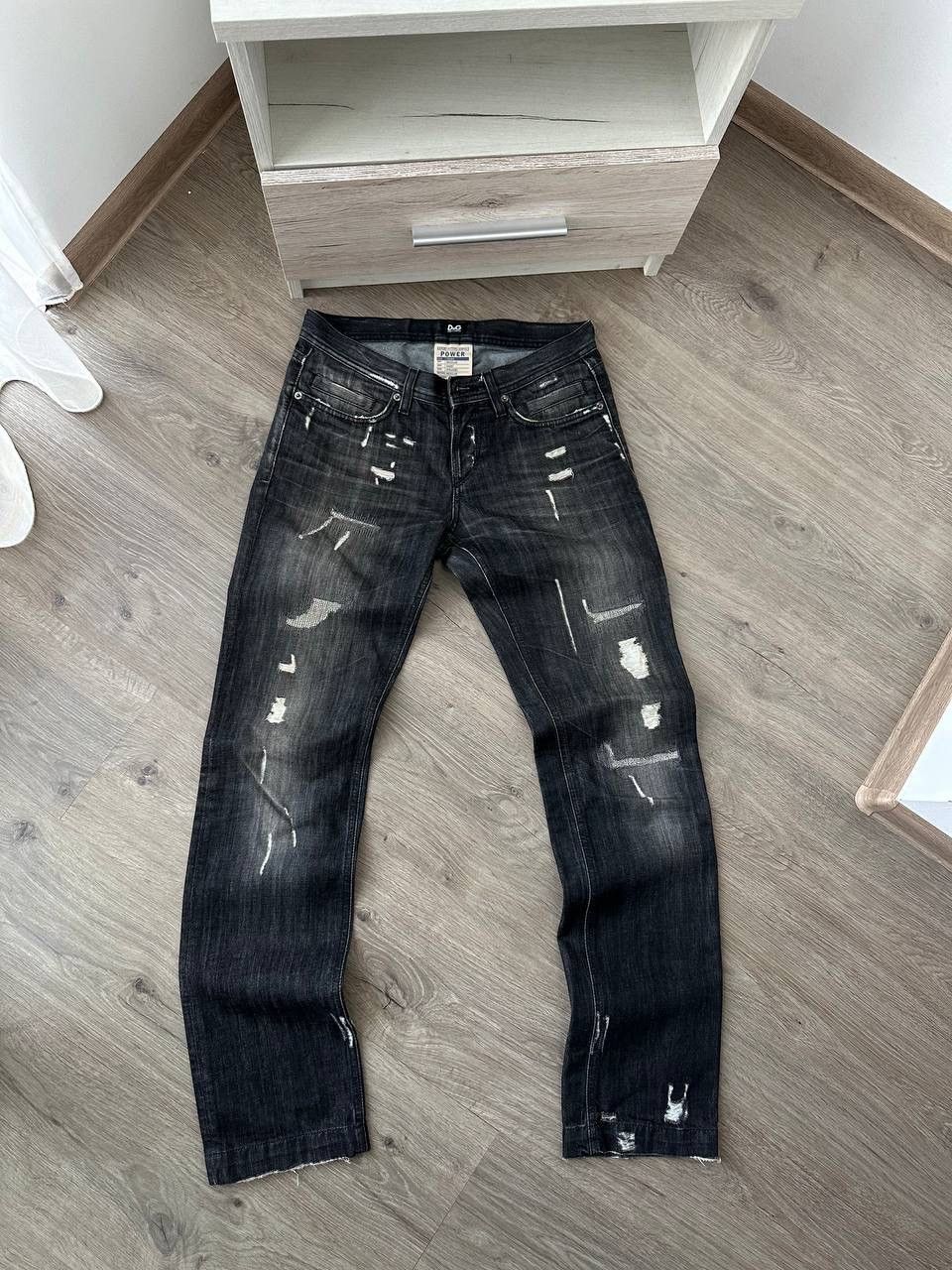 Vintage Dolce Gabbana Denim Black Power Pants