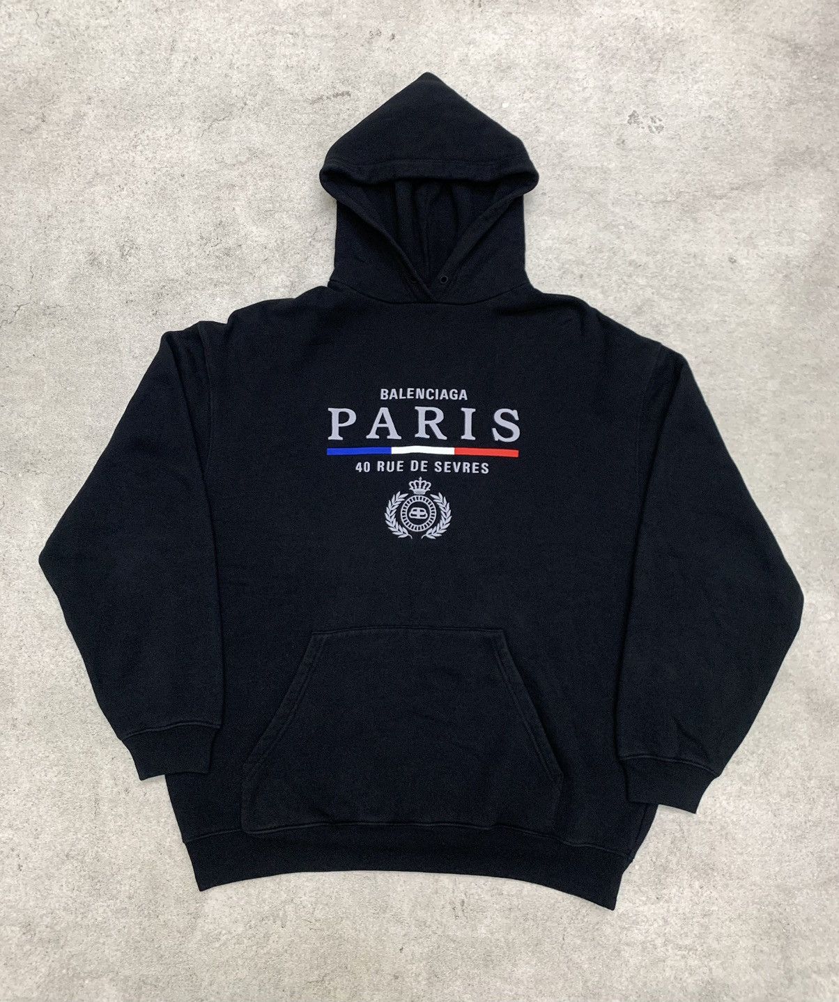 トップス BALENCIAGA Paris-embroidered Balenciaga Paris Olympics Embroidery Oversized Hooded