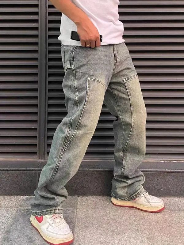 Japanese Brand VIBE Street hip hop retro grunge wide leg jeans Size US 33 - 7 Thumbnail