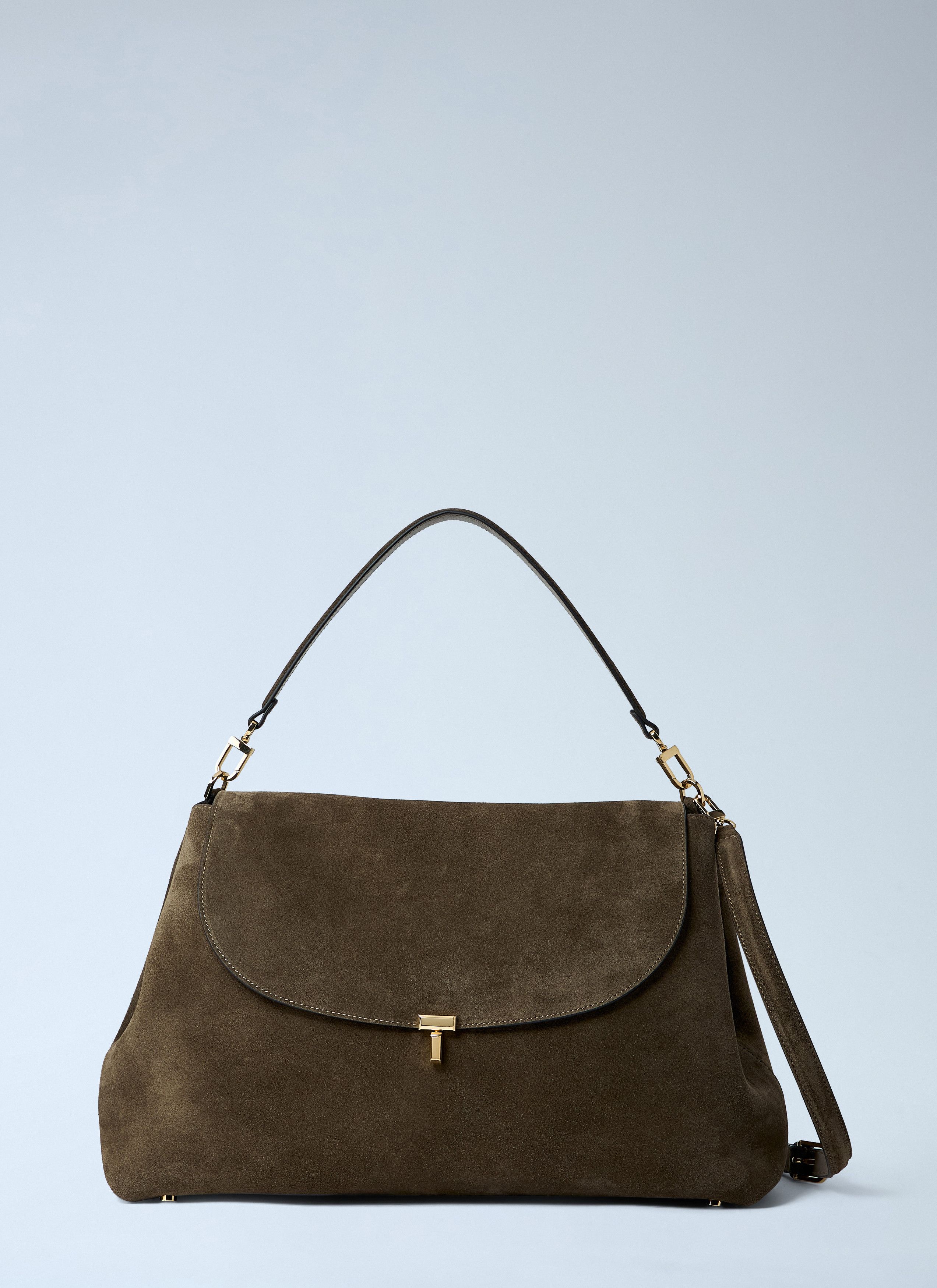 Toteme T-Lock Suede Satchel Bag Size ONE SIZE - 1 Thumbnail