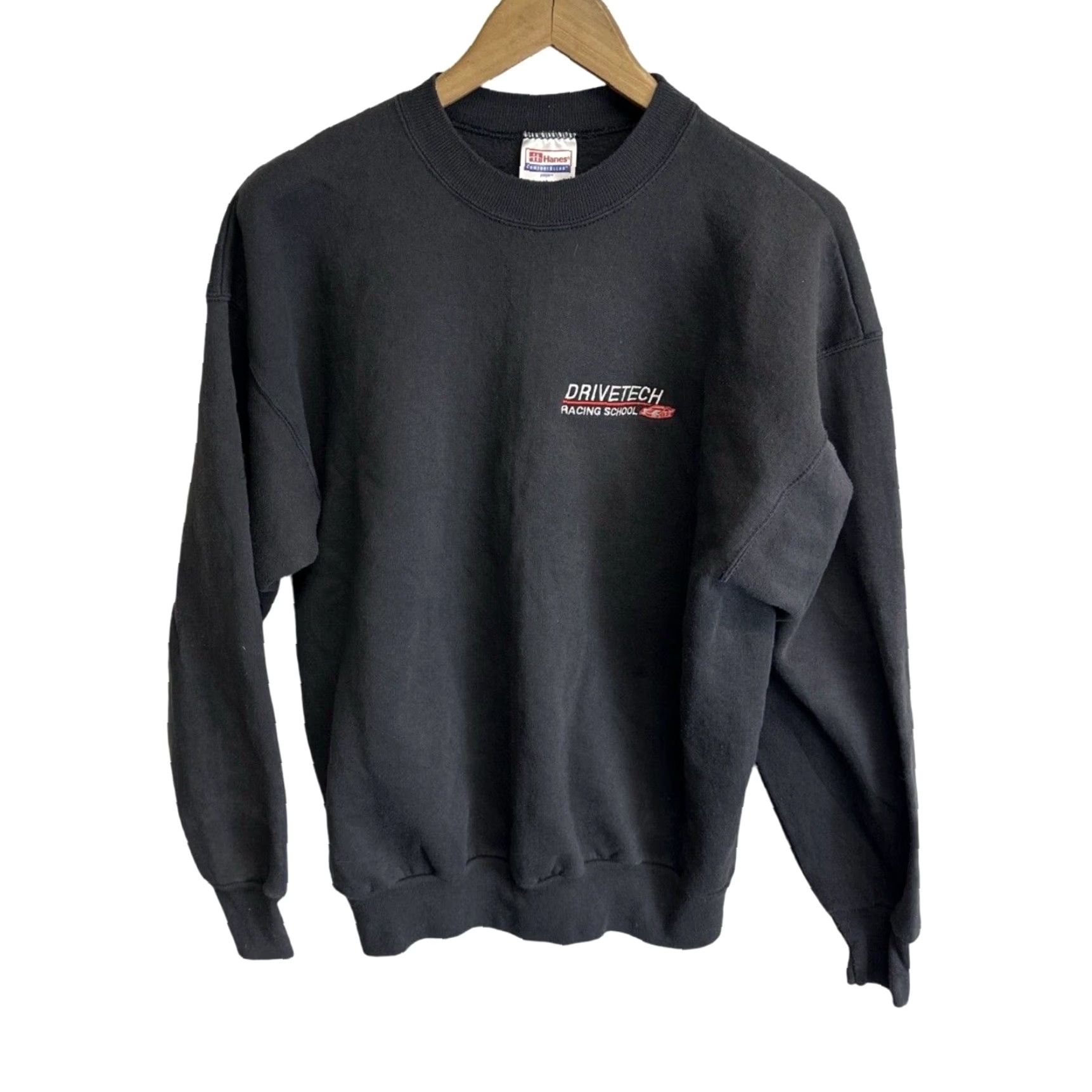 Authentic Motorsport Enthusiast Black Crew Neck Sweatshirt for Men  