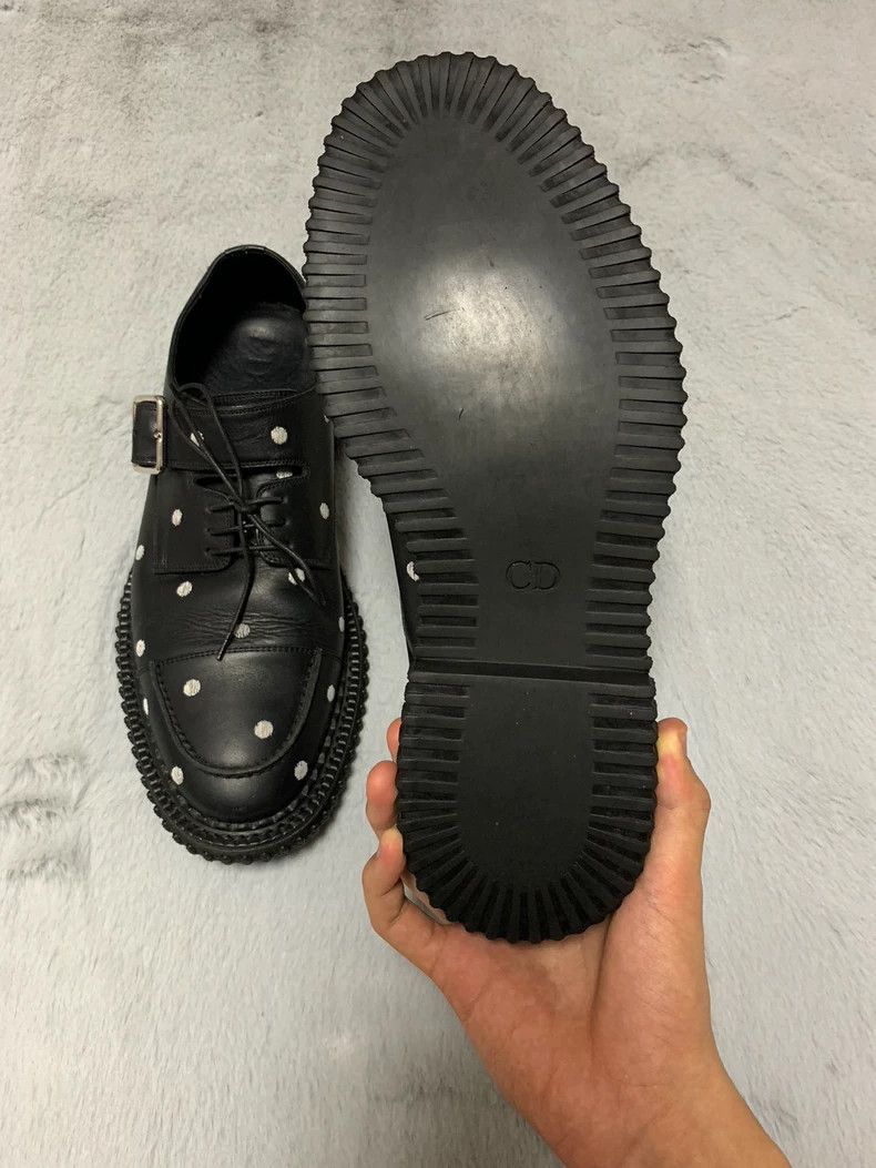 Dior Dior 14fw runway polka-dot leather shoes with ring buckle s Size US 8 / EU 41 - 4 Thumbnail