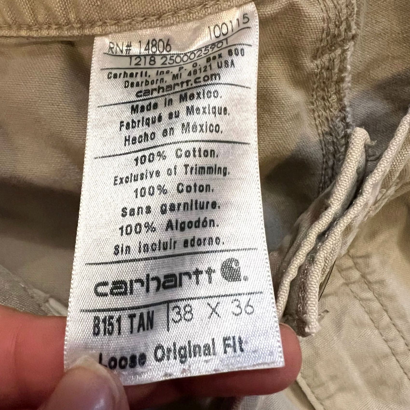 Carhartt Carhartt Carpenter Pants Mens 38 X36 Loose Original Fit Work Khaki Beige Size US 38 / EU 54 - 6 Thumbnail