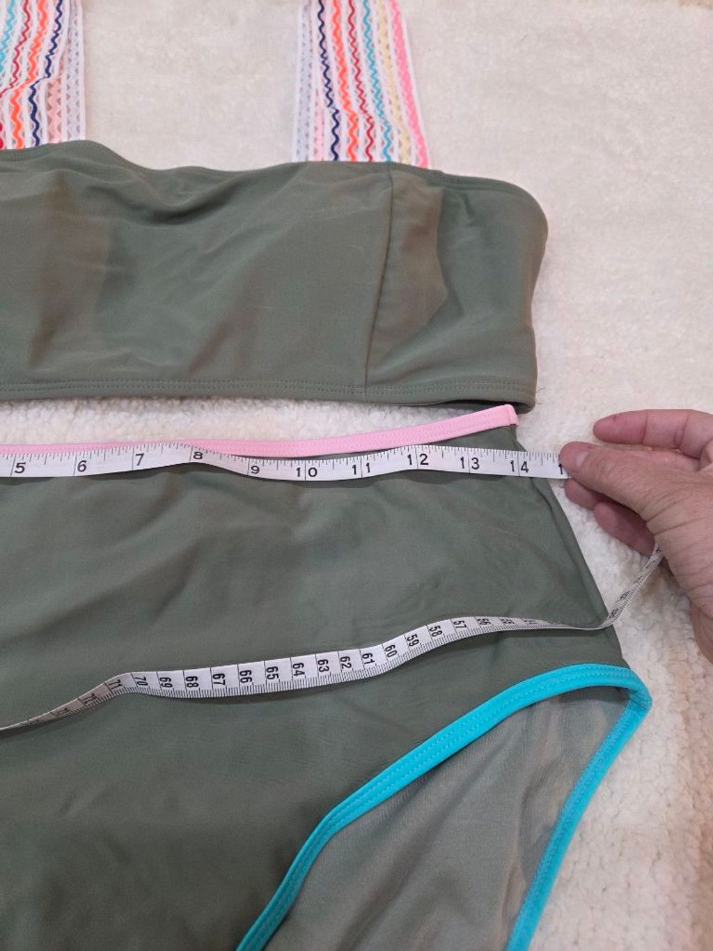 Other Women's Unbranded Green Multi-color Bikini Set Size L Size ONE SIZE - 3 Thumbnail