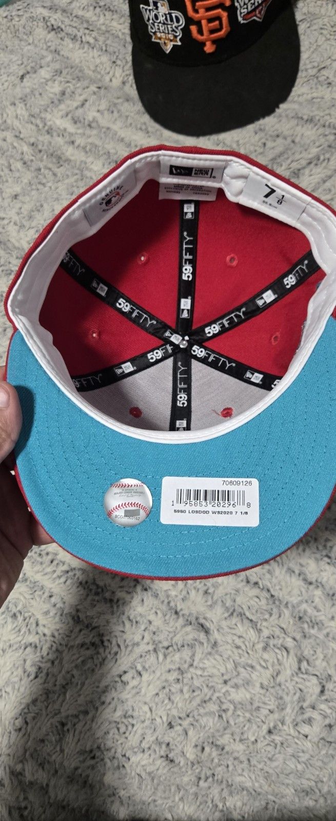 New Era Dodger Fitted red 7 1/8 Size ONE SIZE - 4 Thumbnail