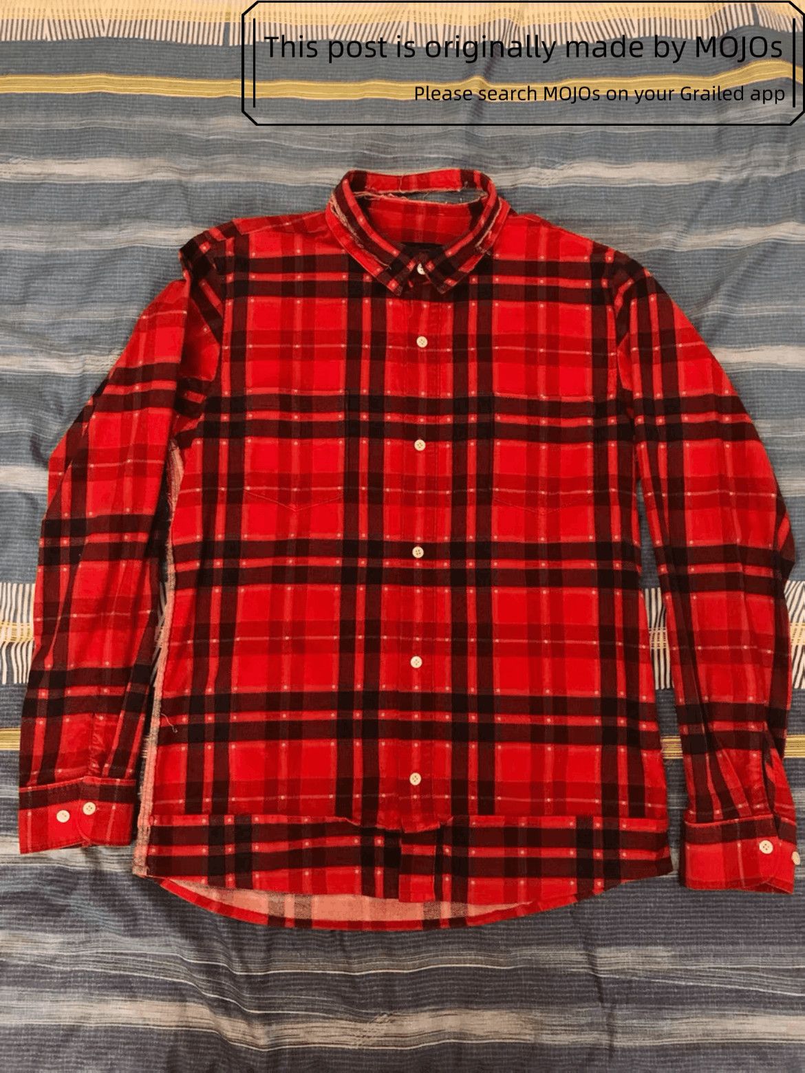 Undercover Undercover Cutting Design Plaid Shirt Size US L / EU 52-54 / 3 - 1 Thumbnail