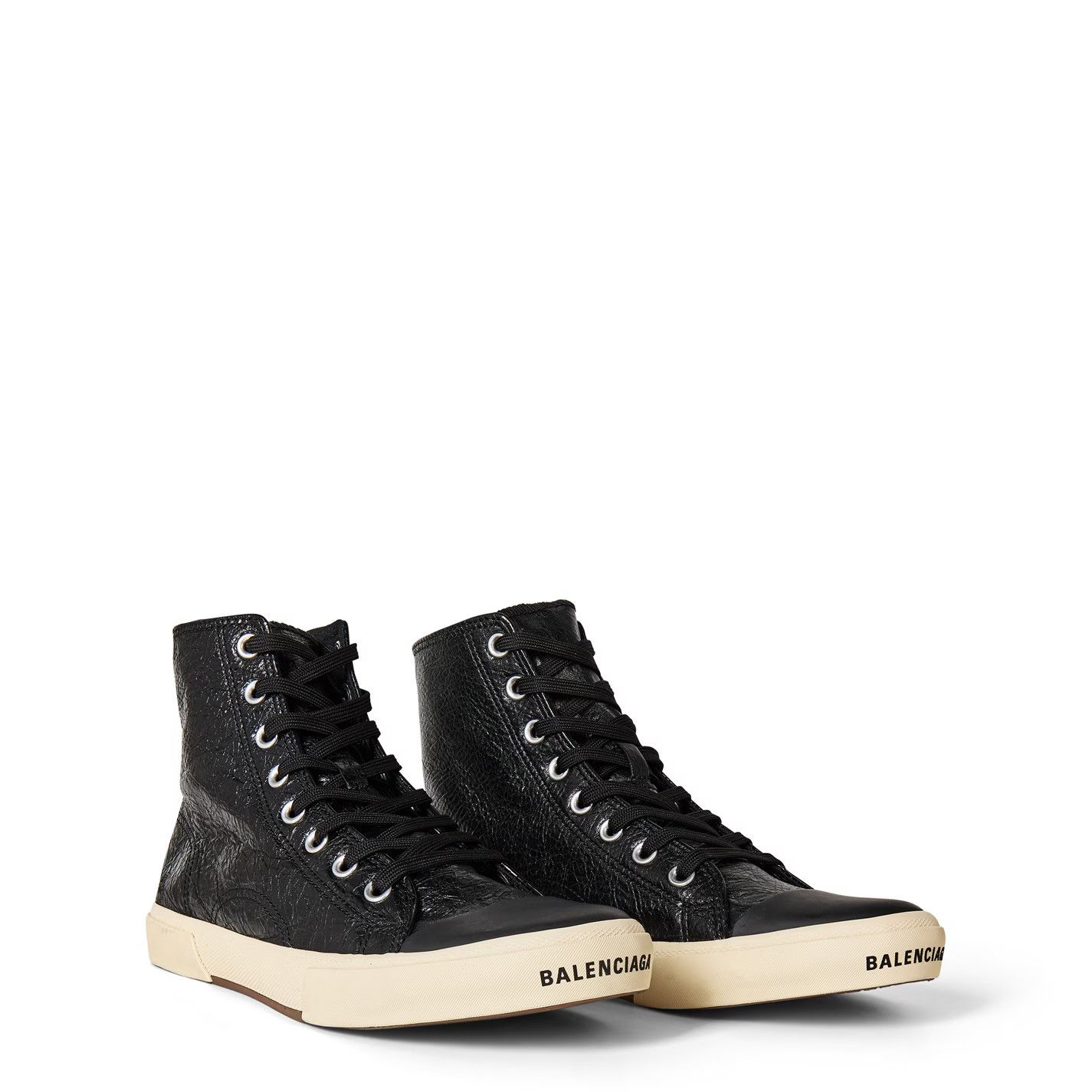 Balenciaga o1g2r1mq0226 Paris High-Top Sneakers In Black Size US 9 / EU 42 - 3 Thumbnail