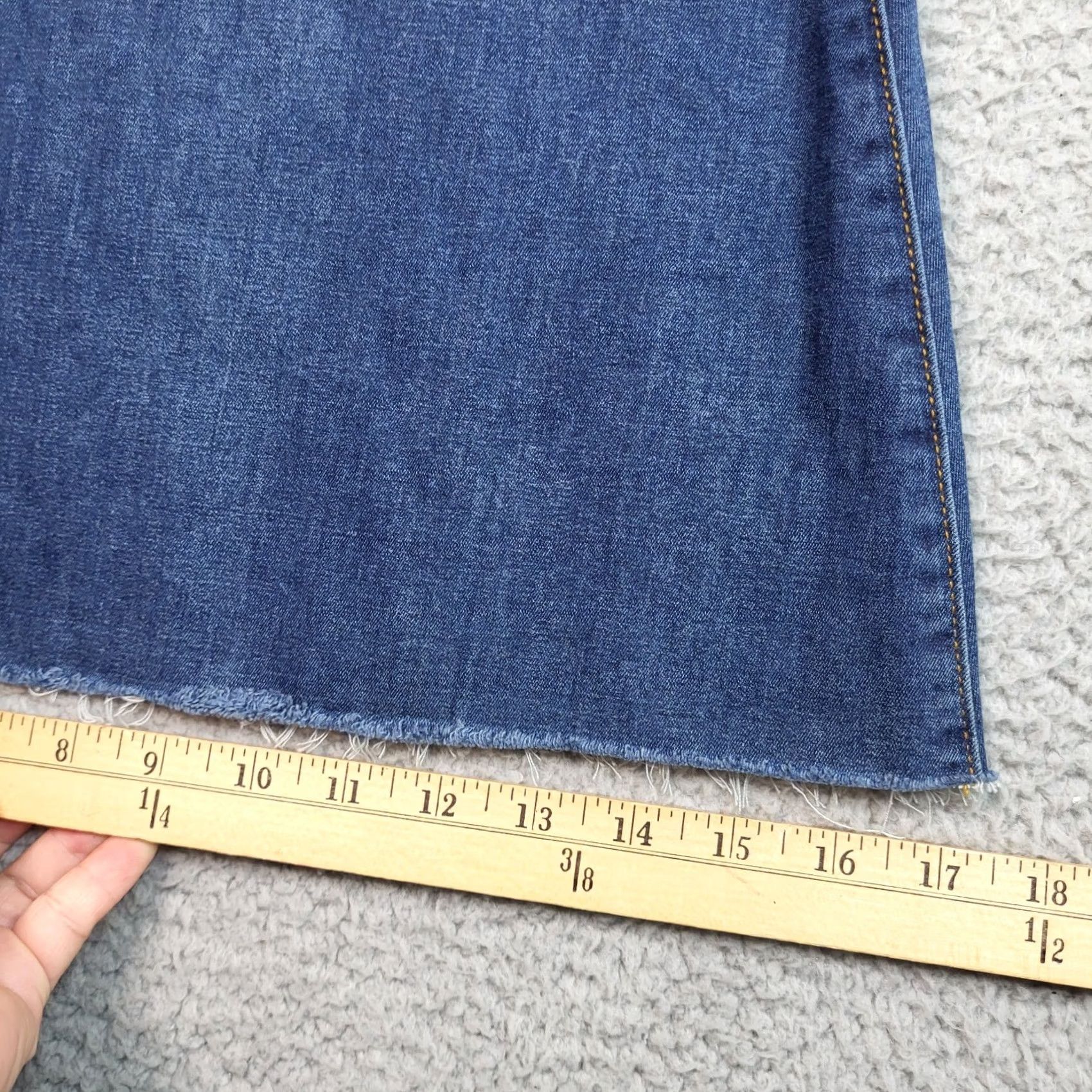 Free People Free People Jeans Women's Blue High Rise Flared Raw Hem Denim Size 29 Size 29" - 5 Thumbnail