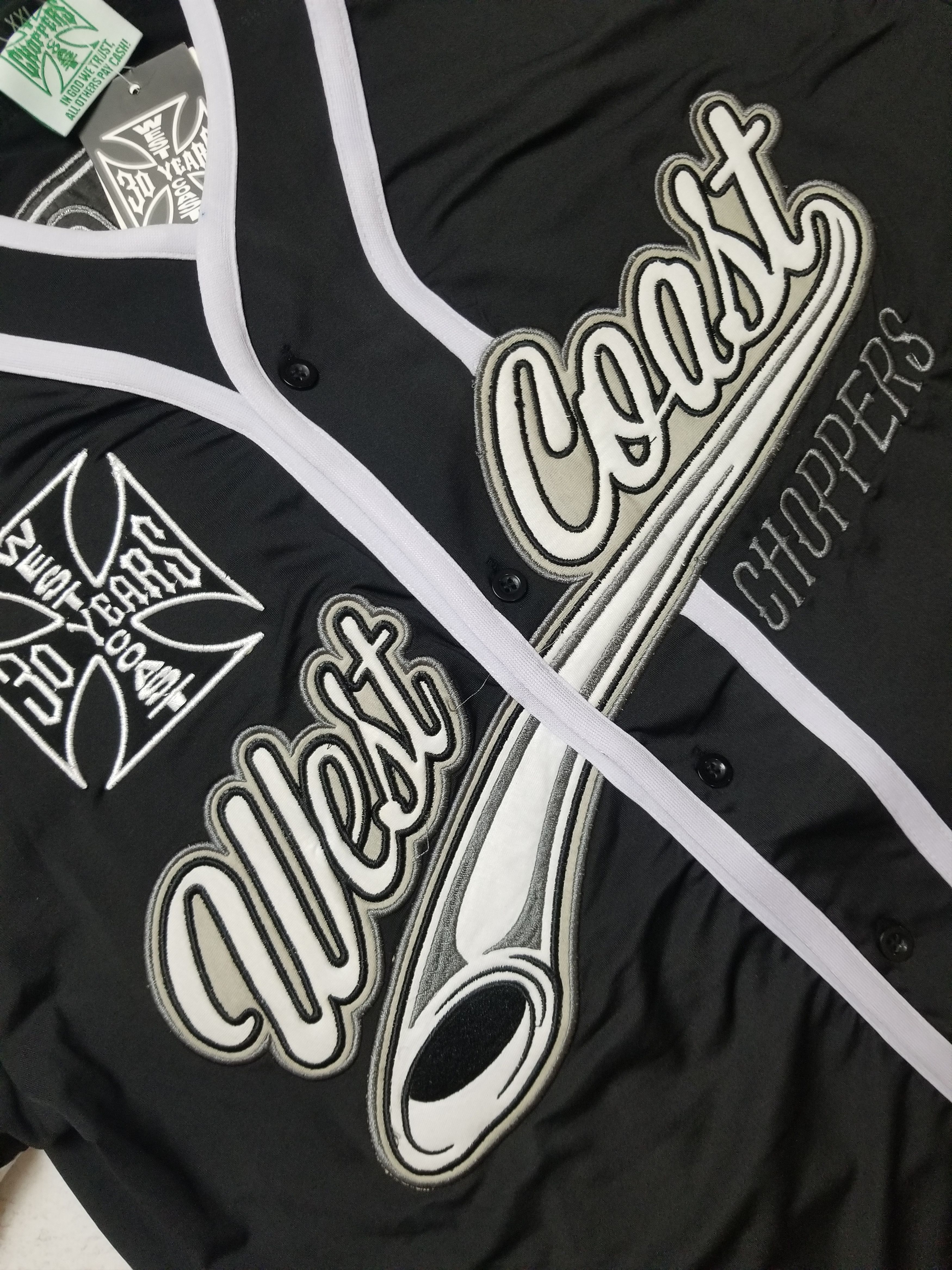 West Coast Choppers 30 Years Anniversary Limited Baseball Jersey Shirt Size US XXL / EU 58 / 5 - 10 Thumbnail