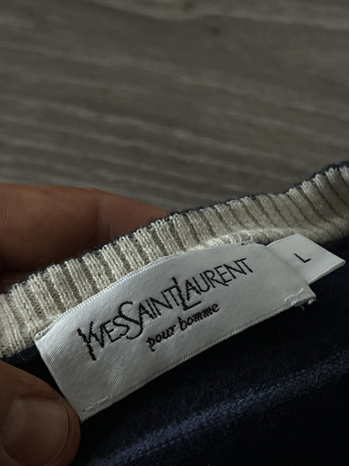 Yves Saint Laurent ‼️Vintage YSL YvesSaintLaurent Wool Knit Logo Sweater ‼️ Size US M / EU 48-50 / 2 - 15 Thumbnail