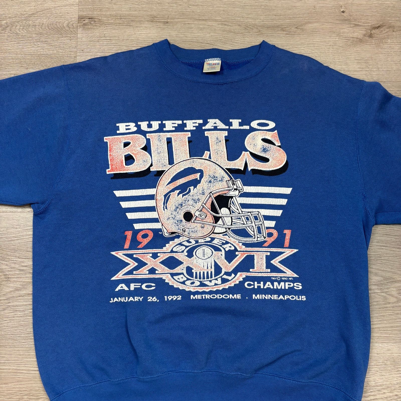 NFL × Vintage VTG 90s Buffalo Bills 91 AFC Champs SuperBowl Sweatshirt Lg Size US L / EU 52-54 / 3 - 2 Thumbnail