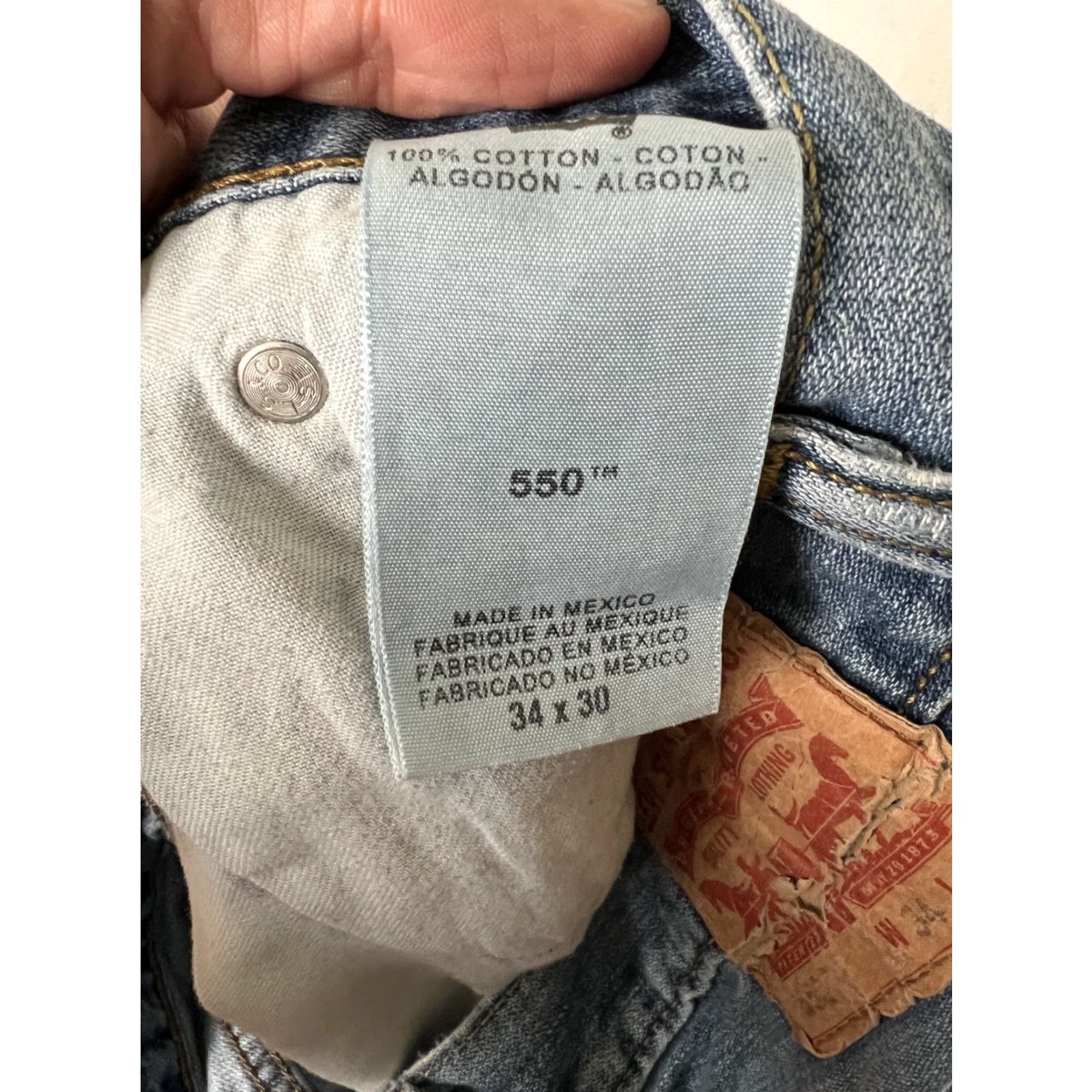 Levi's VINTAGE Levi's 550 Jeans Mens 32x30 Blue Medium Wash Relaxed Tapered Mexico READ Size US 32 / EU 48 - 5 Thumbnail